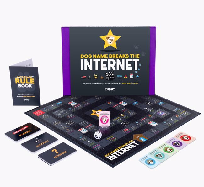 {dogsName} Breaks The Internet Personalised Board Game